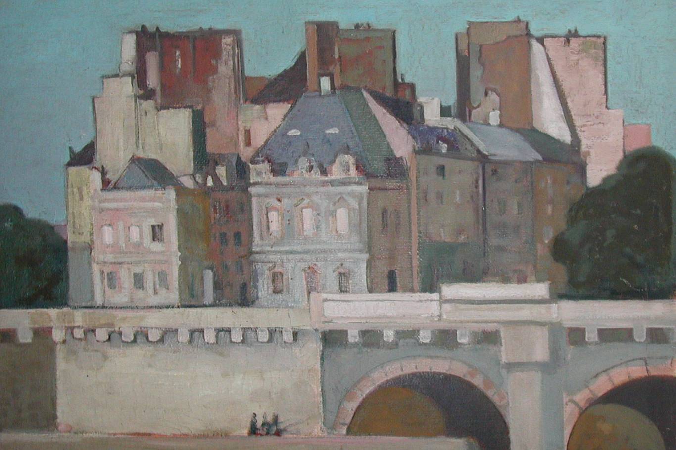 Alfred Hesse, Häusergruppe am Pont Neuf (Gemälde)